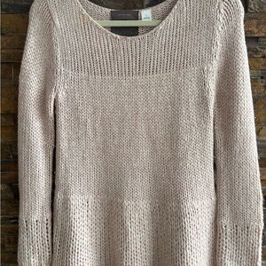 Cozy Anthropologie Blush Pink Knit Sweater